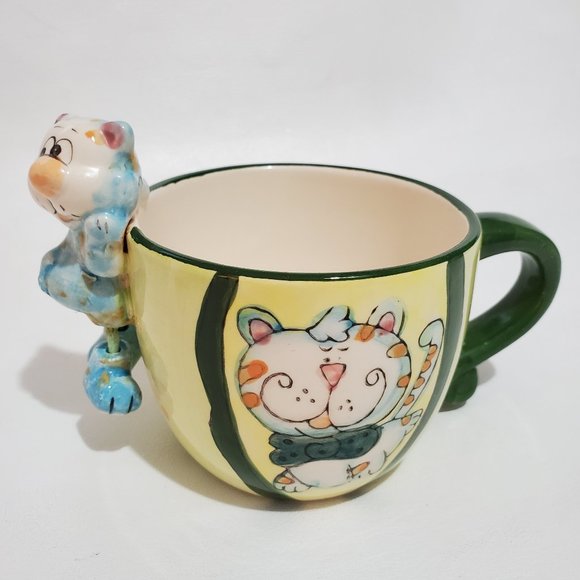 Cat in Shoes Coffee Cup Mug 3D Funny Gift Decor Collectible RARE - Picture 1 of 7